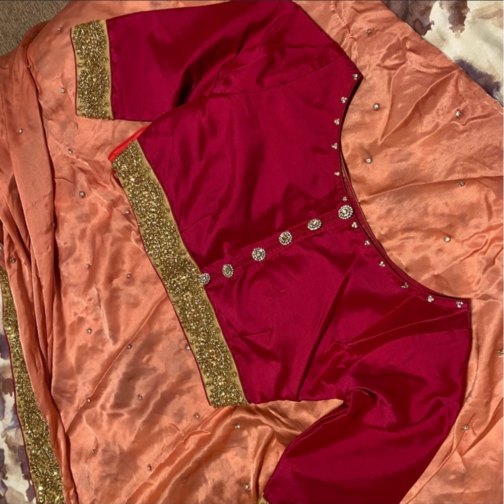 Pink Party wear Saree